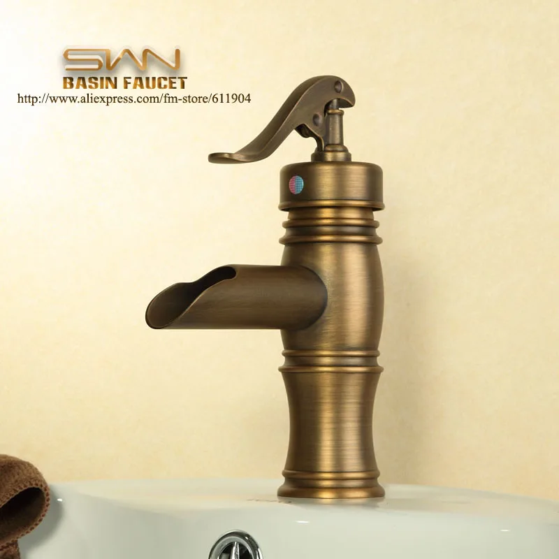 Free Shipping Pump Style Open Spout Bathroom Faucet Lavatory