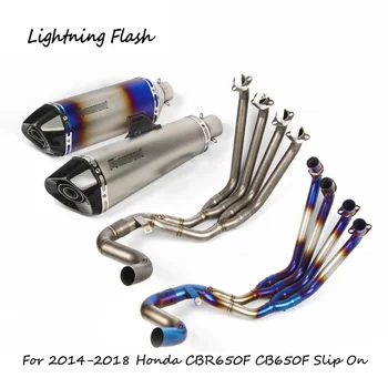 

For 2014-2018 Honda CBR650F CB650F Slip On Motorcycle Exhaust System Stainless Steel Header Link Pipe 51 mm Tail Escape Muffler