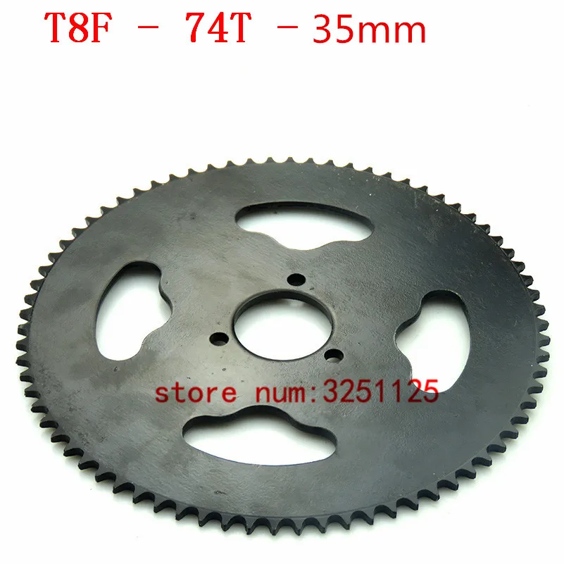 

T8F 74 Tooth 74T 35MM Rear chain Sprocket Mini Moto ATV Quad Dirt Pit Pocket Bike Cross 47cc 49cc drive system Parts
