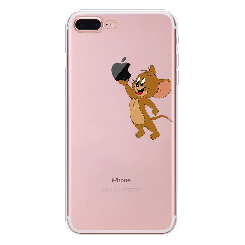 Мягкий чехол из ТПУ для iphone XS Max XR X 8 7 6 6S Plus 5 5S SE 5C 4S 4, прозрачный силиконовый чехол с милым рисунком Микки Мауса