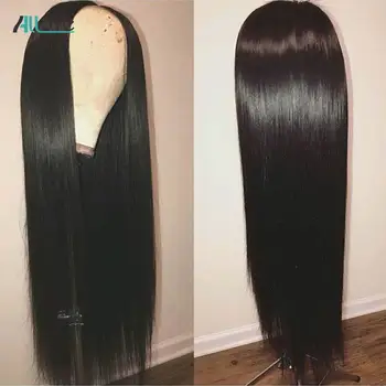 Allove Straight Lace Front Human Hair Wigs Remy 360 Lace Frontal Wig 13X4 13X6 Brazilian Straight Lace Front Wig 250 Density 3