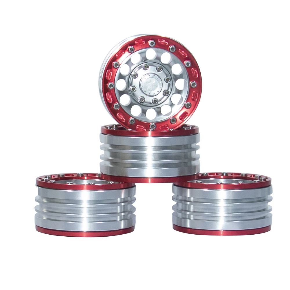 

4PCS 1.9 Inch RC Car Beadlock Alloy Wheels Rim/Hub For 1/10 RC Crawler Traxxas TRX4 Axial SCX10 90046 90047 RC4WD D90