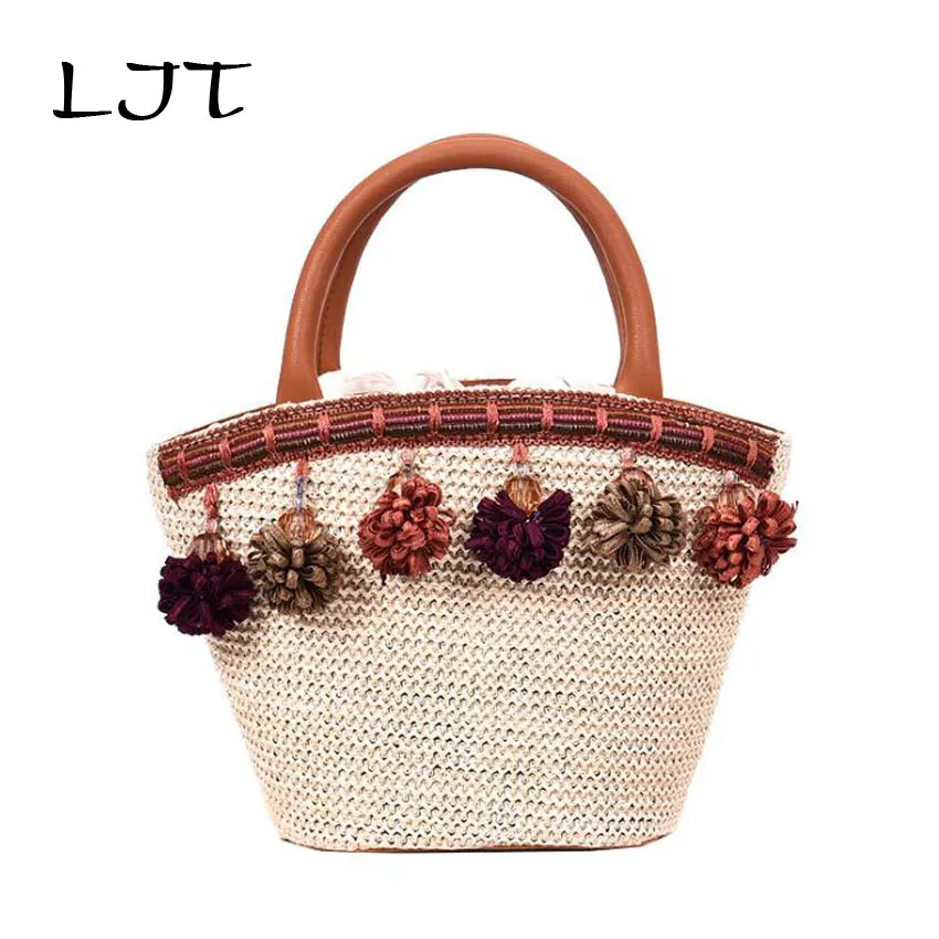 woven tassel bag