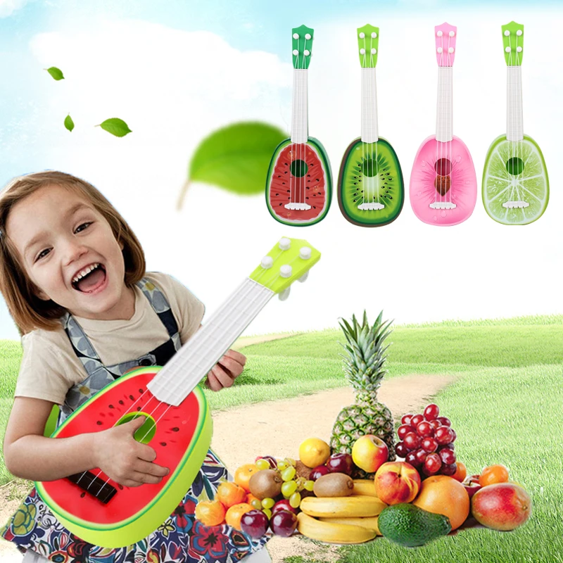 

Fruit Guitar Toy Musical Ukulele Ukelele Creative 4 Style Fruit Ukulele Kids