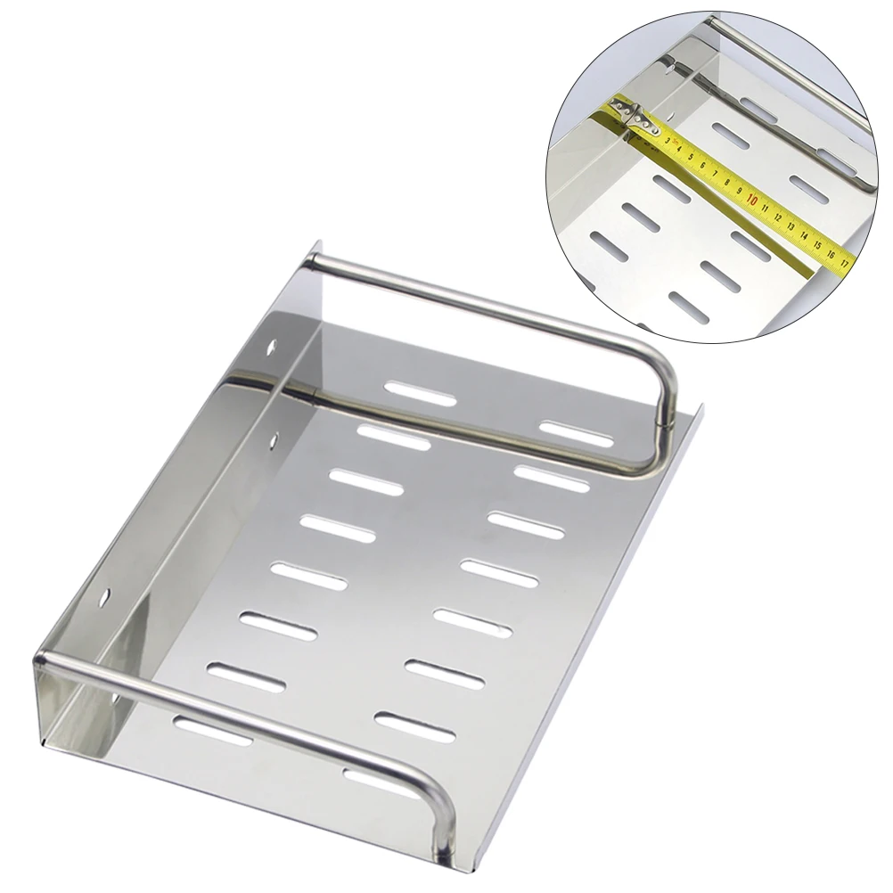 

Stainless Steel Bathroom Shelf Single Tier Wall Mounted Rustproof Bath Rack Bathroom Storage Holder for Shampoo Towel Toiletries