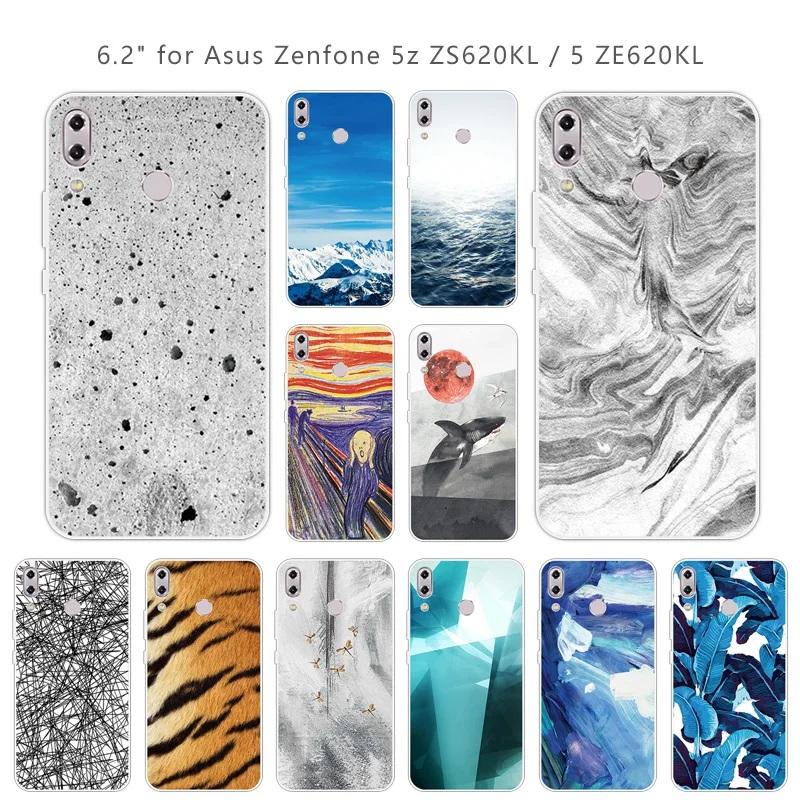 Прозрачный ТПУ чехол для Asus Zenfone 5z ZS620KL с пейзажем 5 ZE620KL Ультратонкий силиконовый |