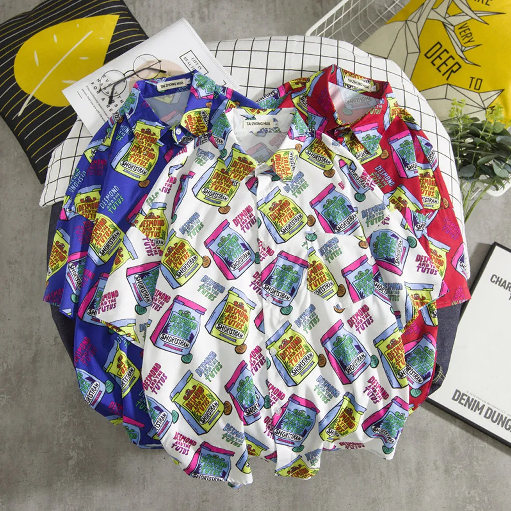 

2019 New Hot Mens Summer Fashion Shirts Casual Short Sleeve Beach Tops Loose Casual M-2XL Instyle Vetements de mode pour hommes