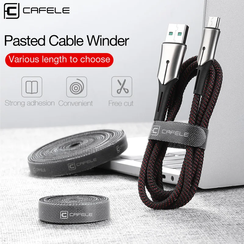 

CAFELE Cable Winder Cable Wire Organizer Earphone Holder Mouse Cord Protector Cable Management For Apple Micro Type C USB Wire