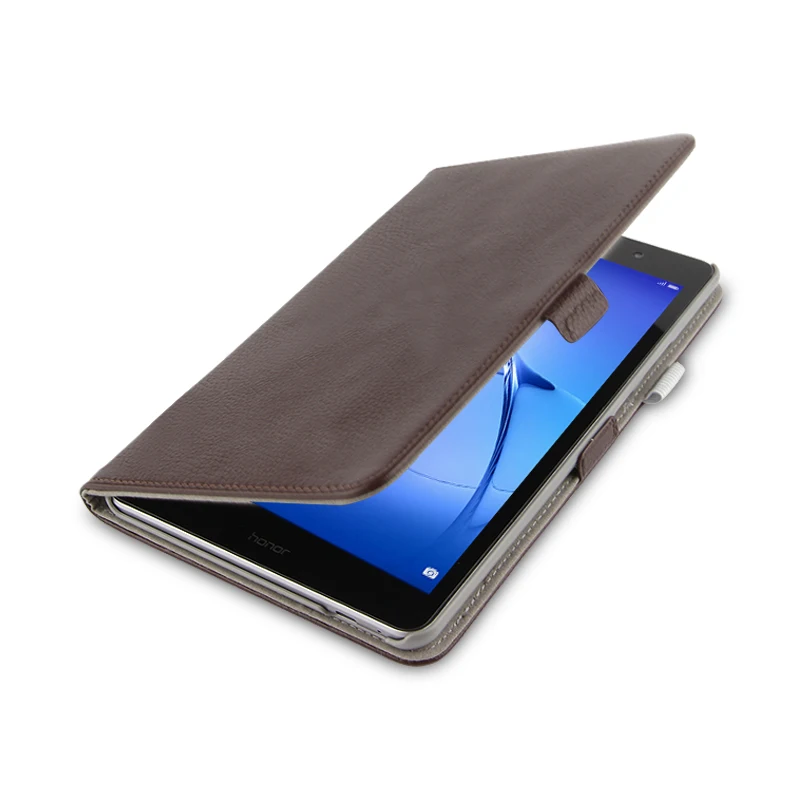 Case Cowhide For Huawei Mediapad T3 8.0 Protective Smart Cover Genuine Leather kob-w09 l09 Tablet Cases Protector Sleeve covers