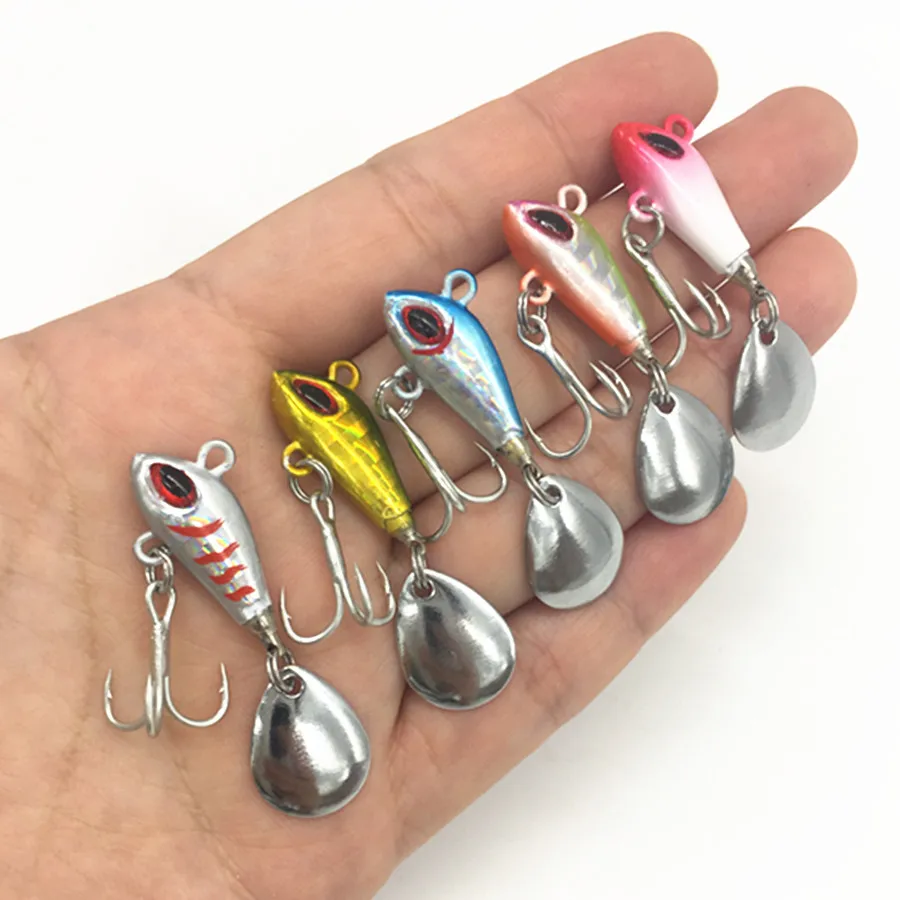 

6g10g17g 25g Carp Fishing Bait Metal Mini VIB Lead Fish Lure Spoon Rotate Spinner Sequins Jig Crankbait Vibration