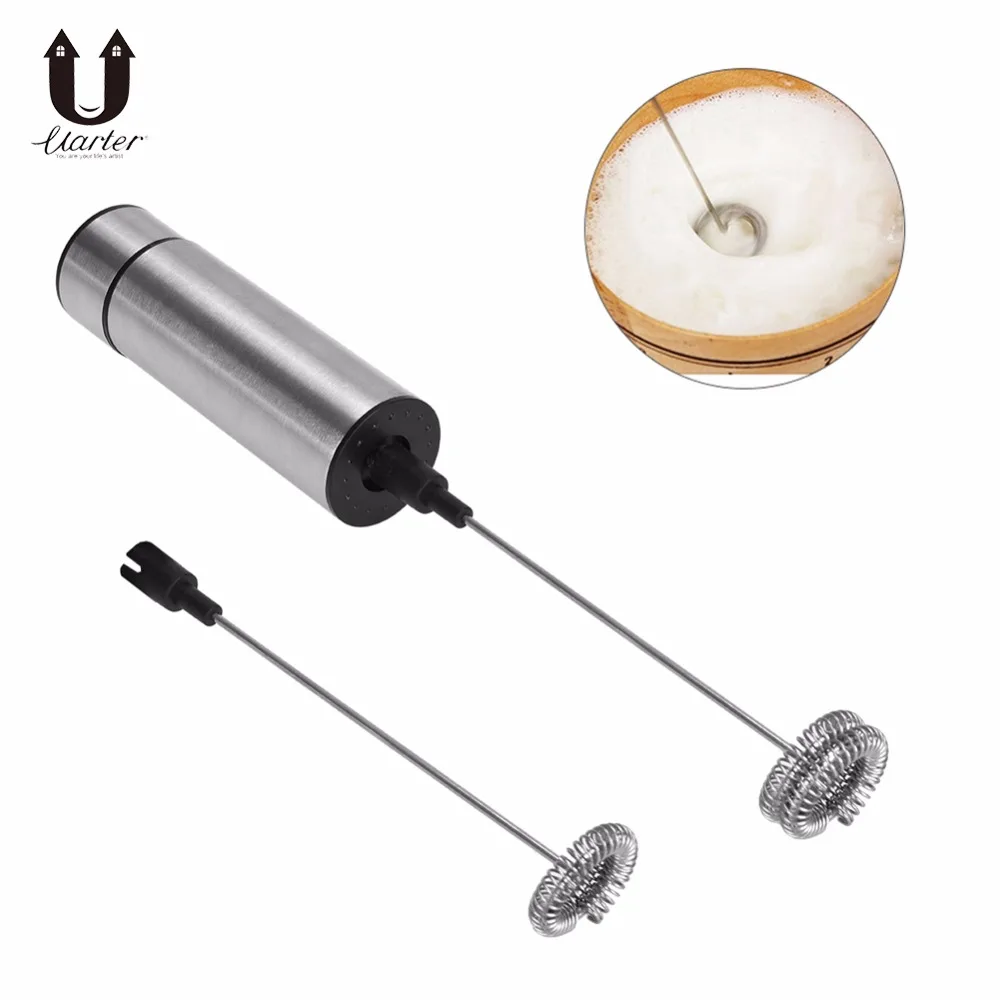 UARTER Electric Manual Cake Mixing Whisk Long Handle Milk Mixer