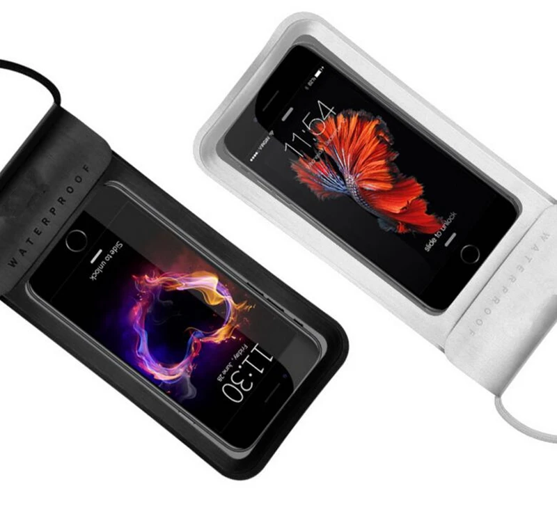 6.0 غطاء هاتف مضاد للماء غطاء لمس الهاتف المحمول الجافة الغوص حقيبة الحقيبة مع الرقبة الشريط ل فون Xiaomi سامسونج Meizu