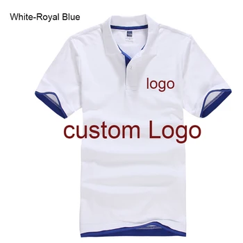 

Custom Polo shirt Customized Printing Logo Service company/hotel/Staff Unisex Short Sleeve Cotton Polos