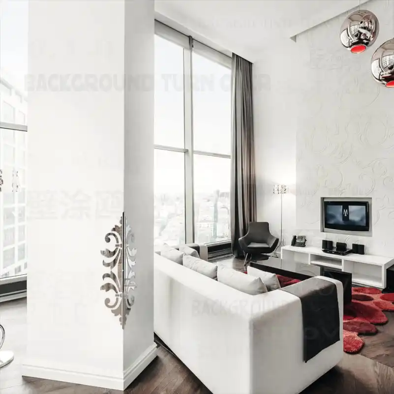 Medieval Style Mirror Decorative Corner Protectors 3d Wall Stickers Home Decor Living Room Bedroom Decoration Ornaments C024
