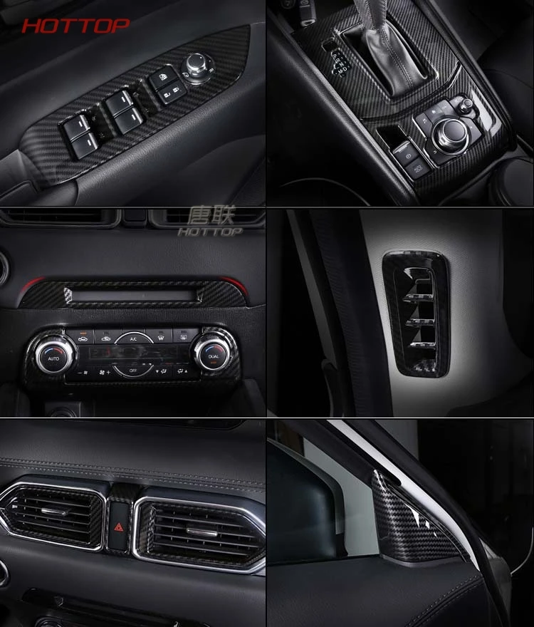Для Mazda CX5 CX-5 авто аксессуары внутренний кондиционер вентиляционное отверстие выпускное покрытие планки ABS или углеродное волокно сбоку спереди