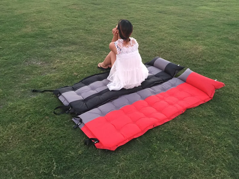 Esteira ao ar Colchão de Acampamento Alongar Ampliar Engrossar Auto Inflável Livre Único Umidade-prova Almofada Emenda 5cm 190*65*5cm 2 Esporte e Lazer