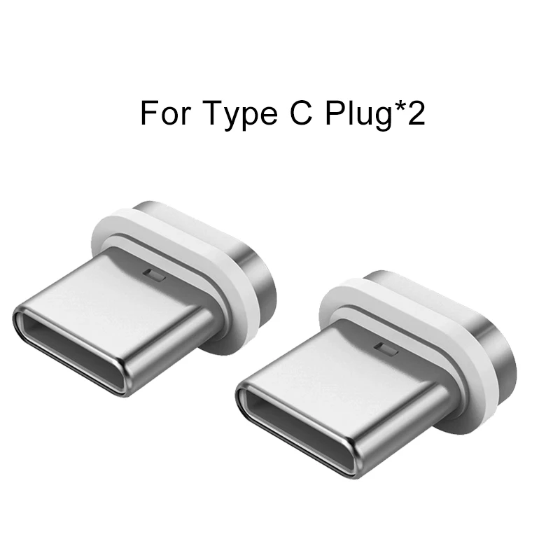 Магнитный usb-кабель A.S с разъемом типа C Micro USB C адаптер для быстрой зарядки телефона Microusb type-C магнитные вилки для зарядки для iPhone X 8 7 - Тип штекера: 2 Pcs Type C Plug