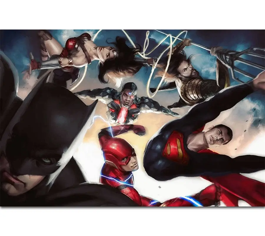 

Art Print 2017 DC Justice League DC Marvel Superhero Movie 14x21 24x36 27x40 Inch Silk Poster Wall Canvas Decoration X-387