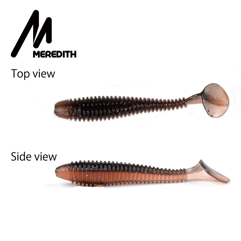 От магазина Meredith 10 шт. 6 5 см мягкие приманки с длинным хвостом для рыболовная