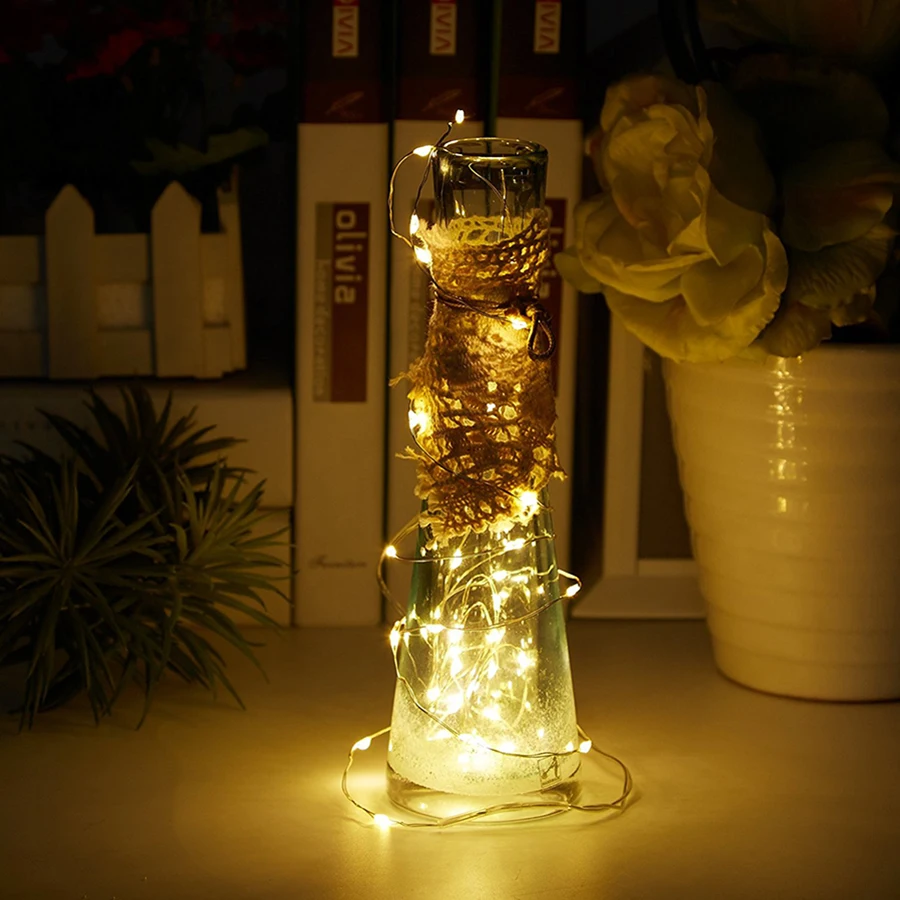 10pcs/lot Copper Wire LED String lights 1M/2M/3M/5M CR2032 Battery operated New Year Christmas Wedding Party Decoration lights 10pcs/lot Copper Wire LED String lights 1M/2M/3M/5M CR2032 Battery operated New Year Christmas Wedding Party Decoration lights