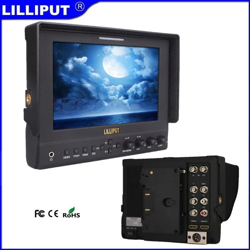 Lilliput " 663/S2 3g монитор SDI 1280*800 панель IPS светодиодный монитор HD полевой монитор HDMI& SDI и Алюминий чехол