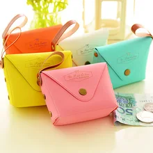 Модные из искусственной кожи мини монеты кошелек свежий конфетный цвет держатель для карт монет сумка кошелек для Для женщин девушки рекламные подарки BW-5001