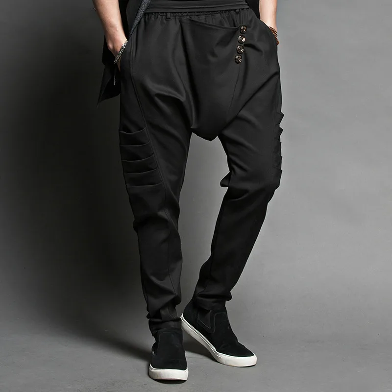 

27-45 New Men's clothing Hair Stylist GD Fashion Casual Big crotch pants plus size Singer costumes
