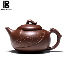 370 мл Zisha общий горшок все ручной работы шлифовальный процесс Зеленая глина чайник из исинской глины с 6 отверстиями Pu'er чайный набор кунг-фу фиолетовая глина