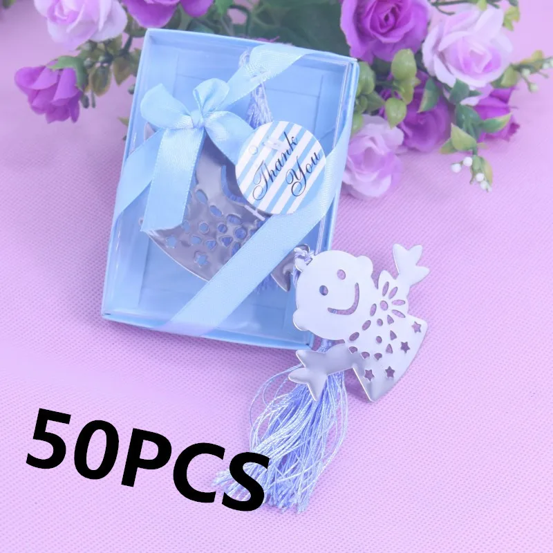 50 шт./компл. оптом голубой розовый снеговик Детская Закладка свадебный подарок на