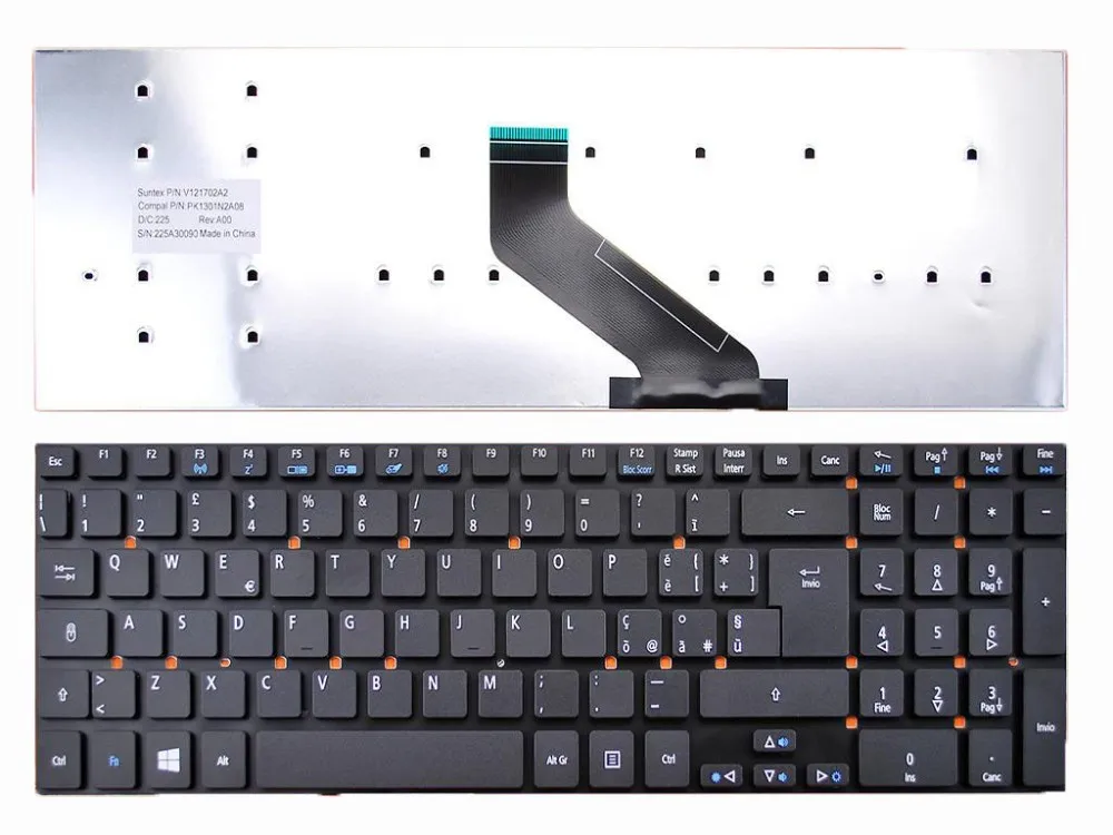 IT Italian Keyboard Laptop for ACER Aspire 5755G 5830T