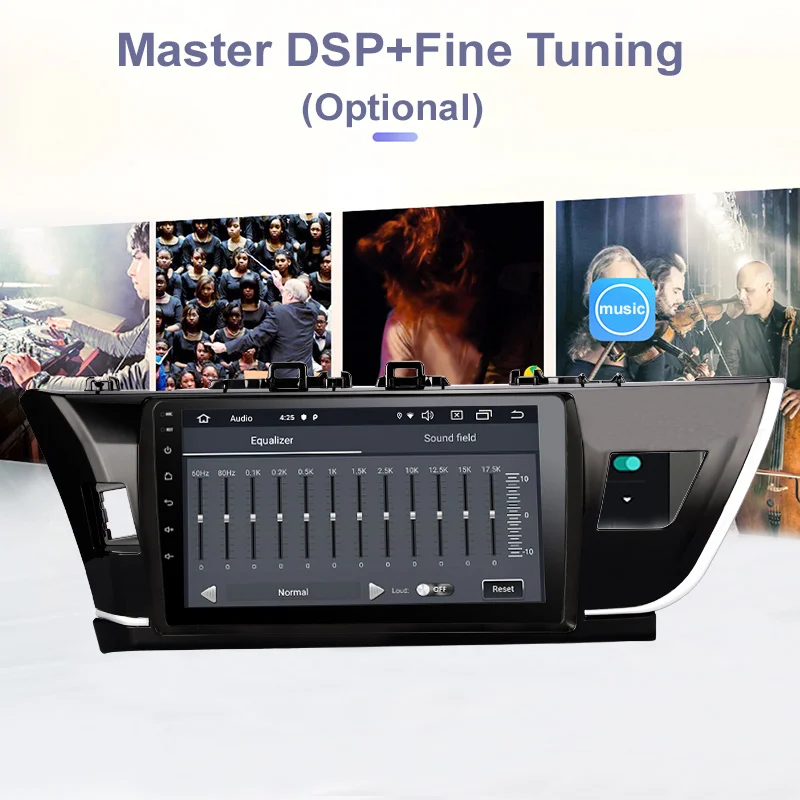 Best FUNROVER Android 9.0 2.5D+IPS Car DVD multimedia player For Toyota Corolla E180 2013-2016 car radio navigation video player car 3