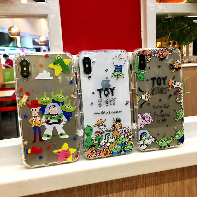 

Embossed Anti-knock Soft TPU Cover Toy Story Alien Buzz Lightyear Phone Case for iPhone 11 11Pro X 6 6S 7 7Plus 8 8p X XR XS MAX