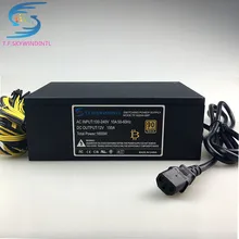 Envío Gratis 1600W psu para antminer s9 S7 A6 A7 S7 S9 L3 L3 + BTC miner machine fuente de alimentación para bitcoin miner cable de alimentación(China)