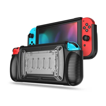 

Game Console Protective Case Cover TPU Bumper Scratch Resistance Back Cover for Nintend Switch Card Holder Stand For NS Swtich
