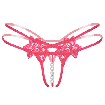 

Women Massage G String Sexy Pearl Thong Hollow Out Panties Womens Underwear Elastic Tanga Hipster Tangas Temptation Lingerie