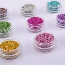 ROSALIND, 12 цветов, мини бобы, модный дизайн ногтей, микро Икра, бусины, жемчужные украшения, советы, 3D УФ-гель, сделай сам, маникюр, акриловый инструмент для ногтей