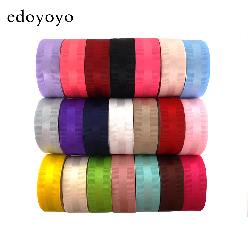 

Edoyoyo 5 Yard/lot 16MM/25MM/38MM Rib Satin DIY Grosgrain Ribbon For Birthday Wedding Bandage Grosgrain Ribbon Women Soft Fillet