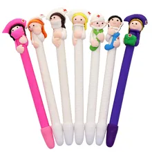 Внешний вид шариковой ручки для медсестер, 0,5 мм, наконечник для ручки, черные Сменные канцелярские принадлежности для школьников, студентов, Офисная ручка для письма, подарочная ручка