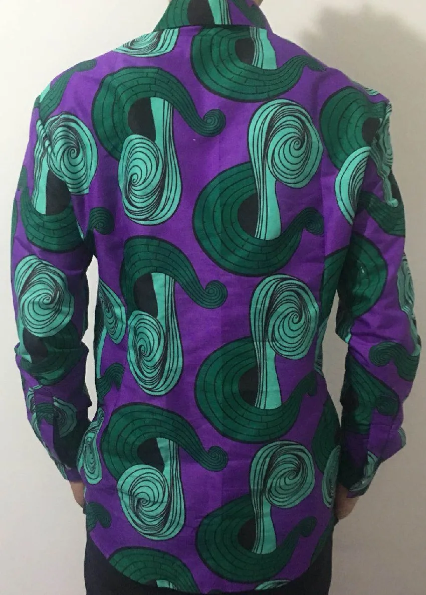 Turn down collar men's African shirt dashiki print shirts Ankara fashion shirt men long sleeve tops custom made African clothes