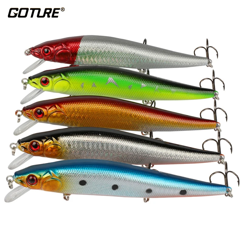 

Goture 5 pcs/lot Minnow Fishing Lures Wobblers Deep Swim Hard Bait 15CM 23G Artificial Baits Swimbait peche Fishing Tackle