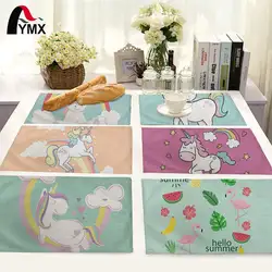 42*32 см новый мультфильм животных pony cotton Столовая салфетка home decor Столовая салфетка s свадебные-ткань-салфетки