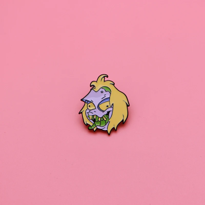 

Yellow Hair Monster Eating a Bug Badge Enamel Pin Lapel Pin Oil Drop Collar Corsage Accessories Scarf Buckle Q090