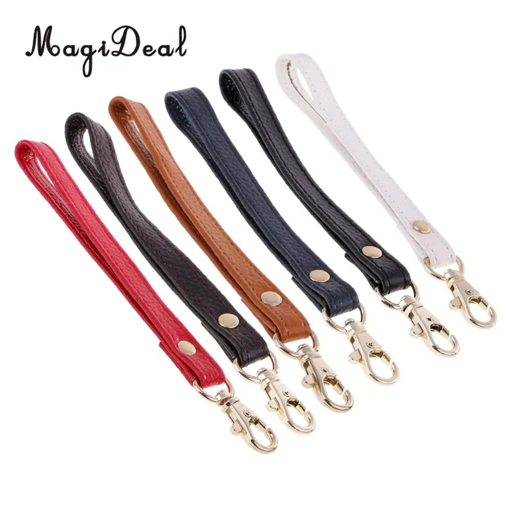 MagiDeal Simple Strap Design Genuine Leather Wristlet Wrist Bag Strap Replacements For Clutch Purse Handbags Parts