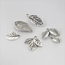 10 шт./упак. Винтаж серебро смешанные Дерево лист Цепочки и ожерелья с подвесками Разъем Diy ювелирных изделий ветви Подвески Аксессуары