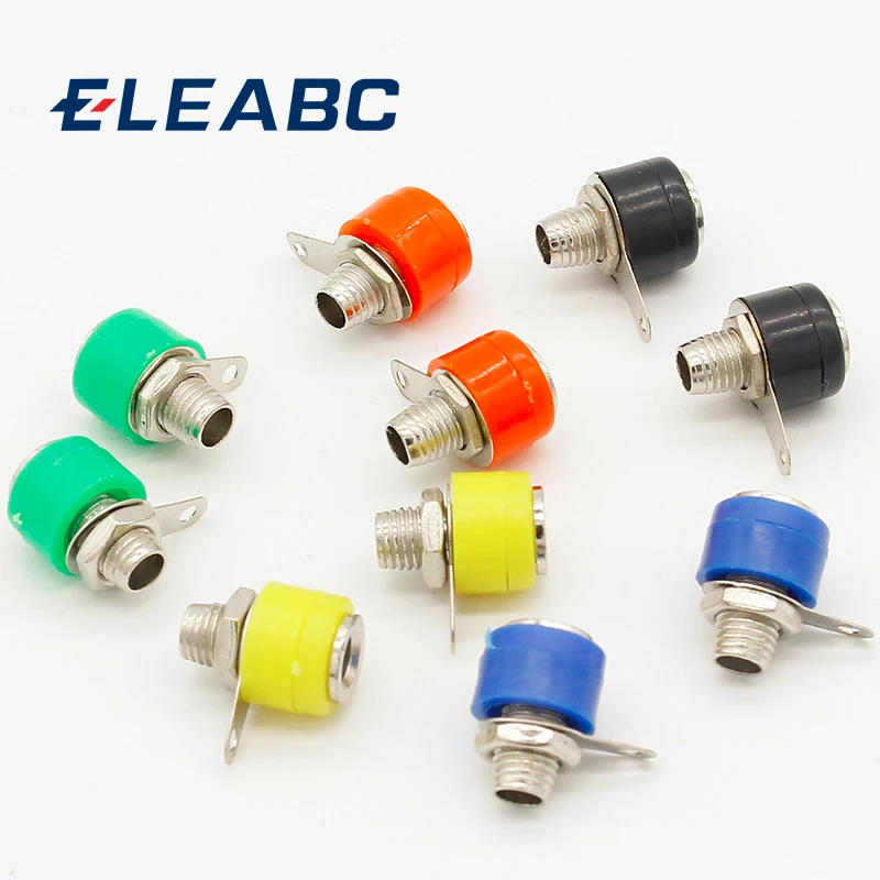 

10pcs/lot 4mm banana binding post 4mm banana socket 5color/lot