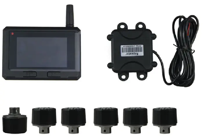 

TPE50 built out big LCD screen Truck&Bus TPMS Tire Pressure Monitoring System with 6-22 external sensors RF wireless save gas