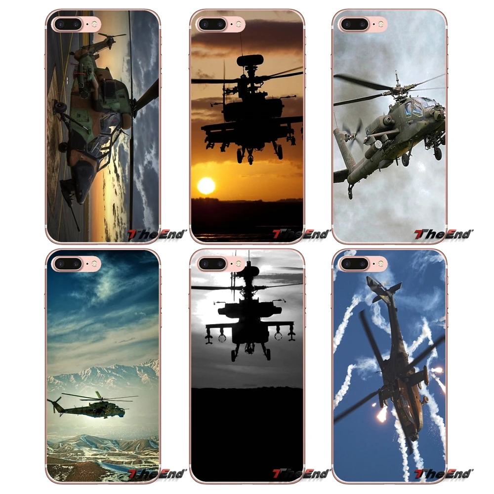 

US Apache attack helicopter Case Tiger For iPhone X 4 4S 5 5S 5C SE 6 6S 7 8 Plus Samsung Galaxy J1 J3 J5 J7 A3 A5 2016 2017