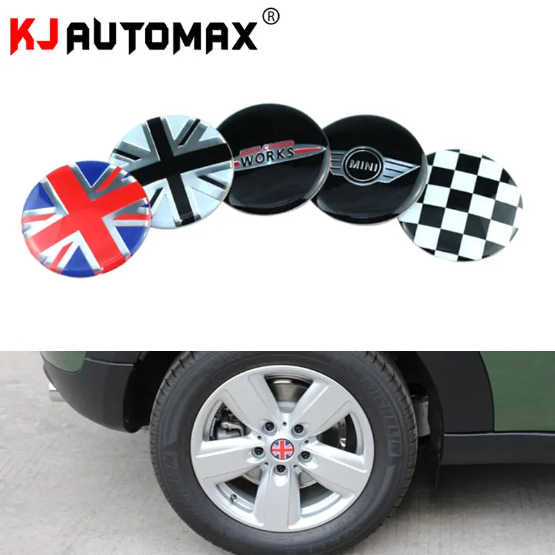 KJAUTOMAX for Mini Cooper F55 F56 F60 R55 R56 R60 rim logo sticker GreyJack UnionJack Mini