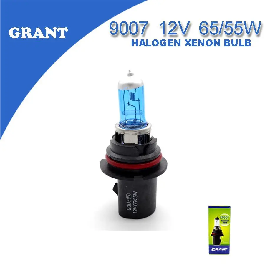 GRANT 2 шт. HB5 9007 12 В 65/55 Вт галогеновые Ксеноновые лампочки 5000 К Белый Высокая Низкая