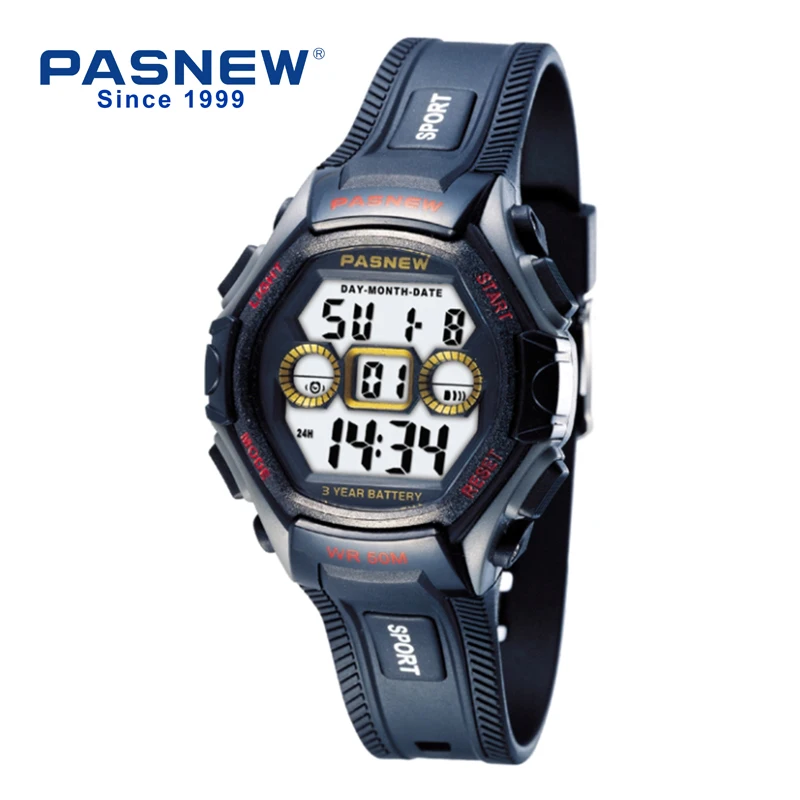 

PASNEW Men's digital watch Waterproof 50M outdoor Sports Wrist Watches with Multi-function PSE251B